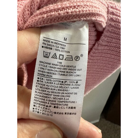 Banana Republic Women's Pink Sweater medium cotton pullover long sleeve‎ - Picture 4 of 6